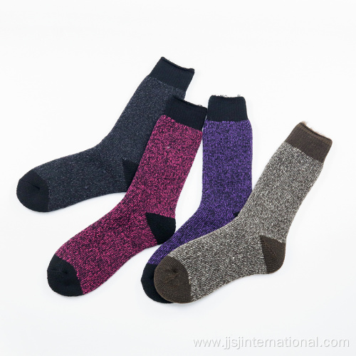 Solid color thickened fleece warm socks